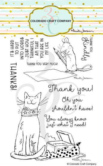 Picture of Colorado Craft Company Clear Stamps 4"X6"-Thank You-By Anita Jeram