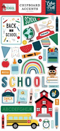 Picture of First Day Of School Chipboard 6"X13"-Accents
