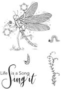 Picture of Pink Ink Designs A6 Clear Stamp-The Singer