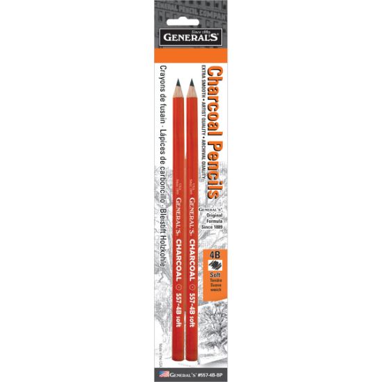Picture of Charcoal Pencils 2/Pkg 4B
