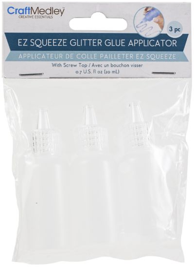 Picture of Empty Glitter Glue Applicator Bottle 20ml 3/Pkg 