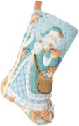 Picture of Bucilla Felt Stocking Applique Kit 18" Long Seashore Santa