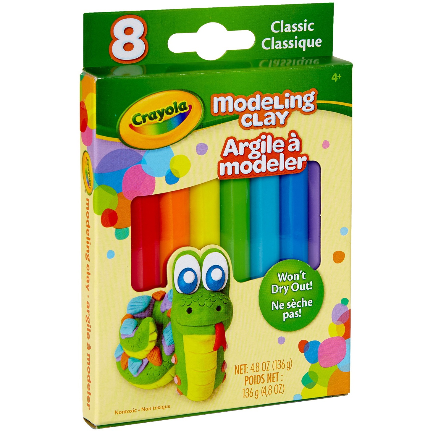 Crayola Modeling Clay .6oz 8/Pkg Basic