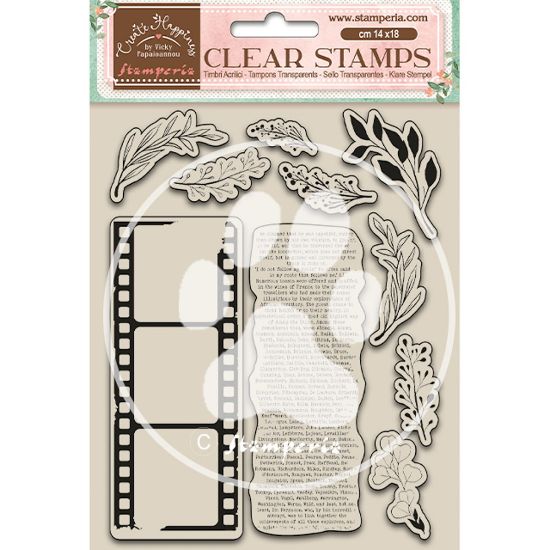 Picture of Create Happiness Clear Stamps-Leaves & Movie Film