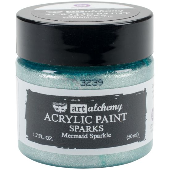 Picture of Finnabair Art Alchemy Sparks Acrylic Paint 1.7 Fluid Ounces Mermaid Sparkle