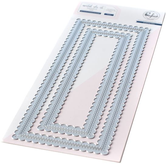 Picture of Pinkfresh Studio Essentials Die Set Slim Stitched Scallop Rectangles
