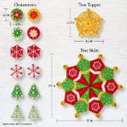 Picture of Bucilla Felt Ornaments Applique Kit Set Of 14-Merry Miniatures