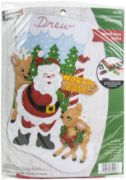 Picture of Bucilla Felt Stocking Applique Kit 18" Long North Pole Santa