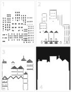 Picture of Crafter's Workshop Layered Card Stencil 8.5"X11"-A2 Layered Cityscape Buildings
