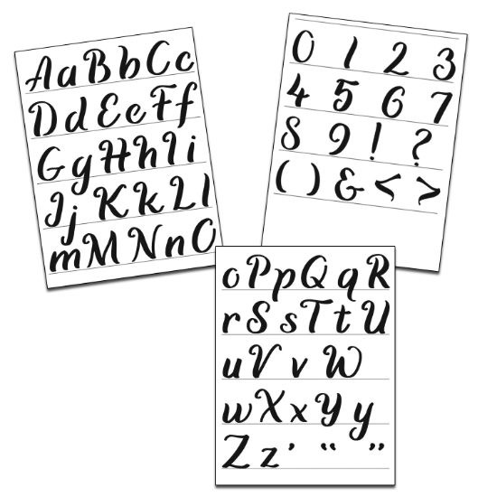 Picture of Crafter's Workshop Stencil 8.5"X11" 3/Pkg-Calligraphy Alphabet