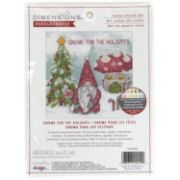 Picture of Dimensions Counted Cross Stitch Kit 6"X6"-Gnome For The Holidays (14 Count)