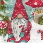 Picture of Dimensions Counted Cross Stitch Kit 6"X6"-Gnome For The Holidays (14 Count)