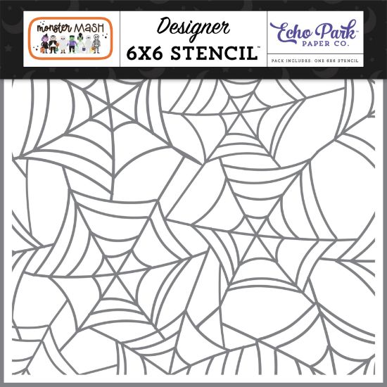 Picture of Echo Park Stencil 6"X6"-Creepy Crawly Web, Monster Mash