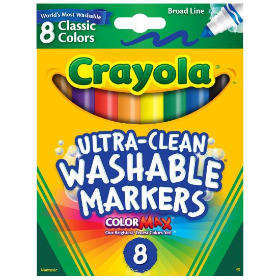 Picture of Crayola Broad Line Washable Markers Classic Colors 8/Pkg