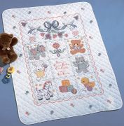 Picture of Babies Are Precious Crib Cover Stamped Cross Stitch Kit 34"X43"