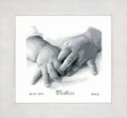 Picture of Baby Hands Birth Record On Aida Counted Cross Stitch Kit 8"X7" 18 Count