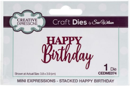 Picture of Creative Expressions Craft Dies By Sue Wilson Mini Expressions- Happy Birthday