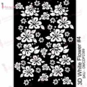 Picture of Dress My Craft Transfer Me Sheet A4 3D White Flower #4