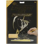 Picture of Gold Foil Engraving Art Kit 8"X10" 3 Headed Dragon