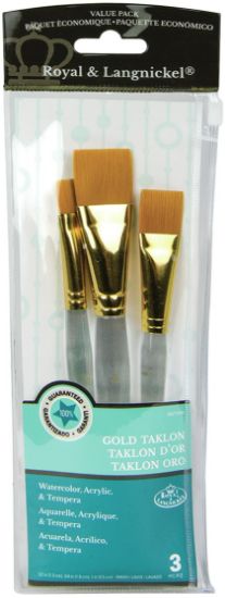 Picture of Gold Taklon Value Pack Brush Set 3/Pkg