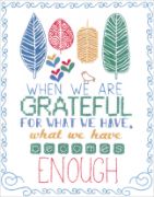 Picture of Grateful Stamped Embroidery Kit 8"X10" Stitched In Floss