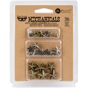 Picture of Finnabair Mechanicals Metal Embellishments Mini Stars 36/Pkg