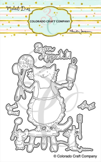 Picture of Colorado Craft Company Metal Die Set-Bon Appetit-By Anita Jeram