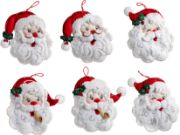 Picture of Bucilla Felt Ornaments Applique Kit 4.5"X6" Set of 6 Santa