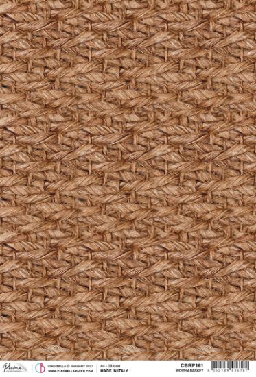 Picture of Ciao Bella Rice Paper Sheet A4 5/Pkg Woven Basket, Delta