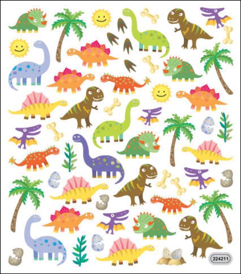 Picture of Multicolored Stickers Dinos