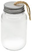 Picture of DIY Clear Ornament Glass Jar W/Aluminum Twist Cap 2"x3.35" Empty