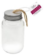 Picture of DIY Clear Ornament Glass Jar W/Aluminum Twist Cap 2"x3.35" Empty