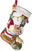 Picture of Bucilla Felt Stocking Applique Kit 18" Long Gingerbread Santa