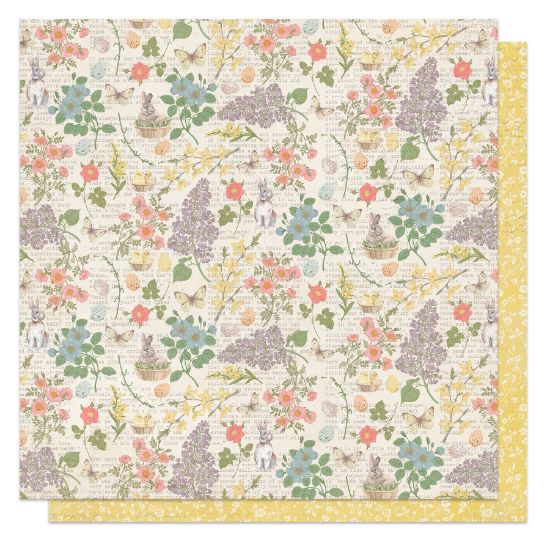 Picture of Bunnies & Blooms Double-Sided Cardstock 12"X12"-Blooms