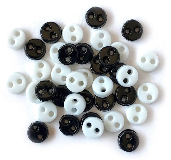 Picture of Buttons Galore Micro Buttons Black & White