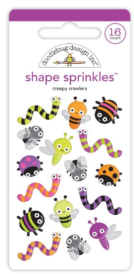 Picture of Doodlebug Sprinkles Adhesive Enamel Shapes-Creepy Crawlers