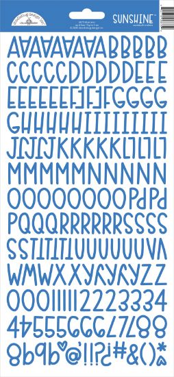 Picture of Doodlebug Sunshine Cardstock Alpha Stickers 6"X13" Blue Jean