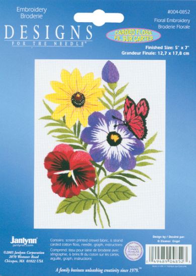 Picture of Floral Embroidery Kit 5"X7" Stitched In Floss