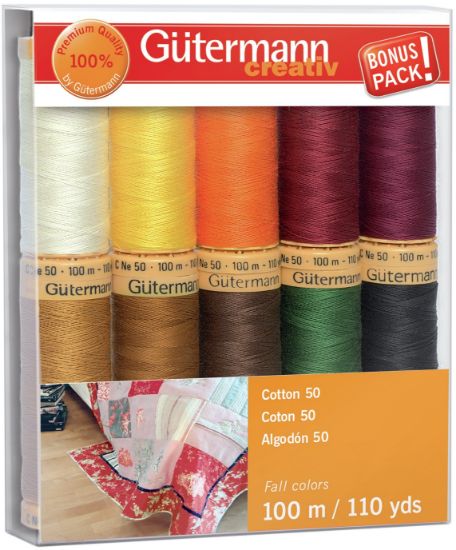 Picture of Gutermann Cotton 50 Thread Set - 10 Spools Fall