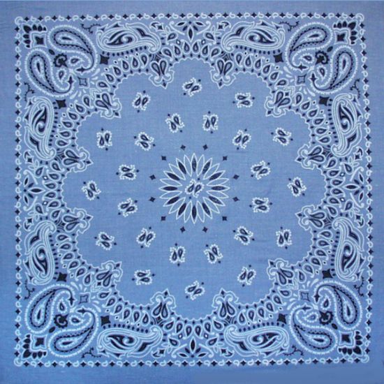 Picture of Hav-A-Hank Paisley Bandanna 22"X22" Chambray Blue