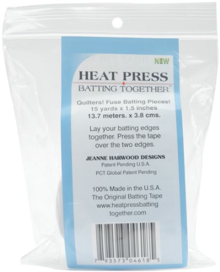 Picture of Heat Press Batting Together - White 1.5"X15yd