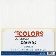 Picture of My Colors Canvas Cardstock Bundle 12"X12" 18/Pkg Snowbound