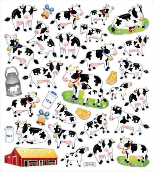 Picture of Multi-Colored Stickers-Dairy cows