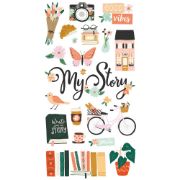 Picture of My Story Chipboard Stickers 6"X12"-
