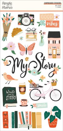 Picture of My Story Chipboard Stickers 6"X12"-