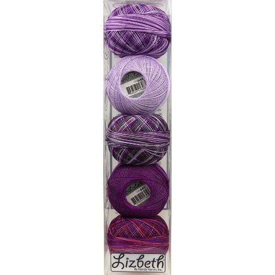 Picture of Handy Hands Lizbeth Specialty Pack Cordonnet Cotton Size 20 Berry Assortment 5/Pkg
