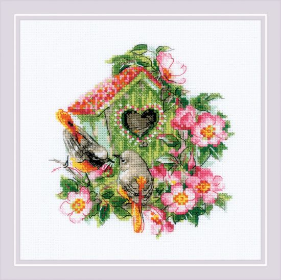Picture of RIOLIS Counted Cross Stitch Kit 7"X7"-Happy Together (14 Count)