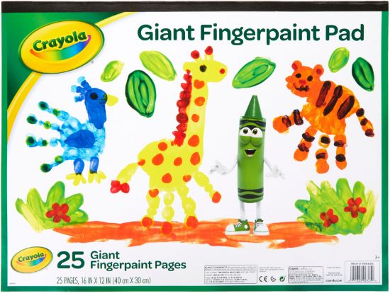 Picture of Crayola Fingerpaint Paper Pad 16"X12" 25 Sheets