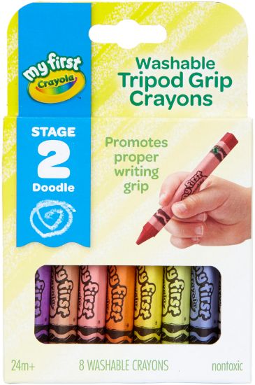 Picture of Crayola My First Washable Tripod Grip Crayons 8/Pkg