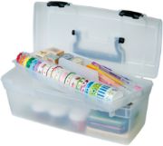 Picture of ArtBin Essentials Lift-Out Box W/Handle 13"X6"X5.625" Translucent W/Black